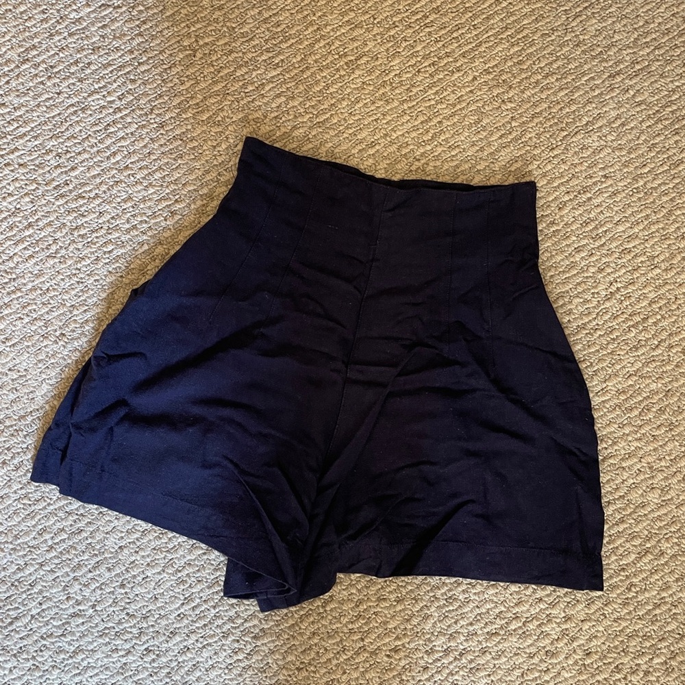 Esprit Navy High Waist Women's Shorts